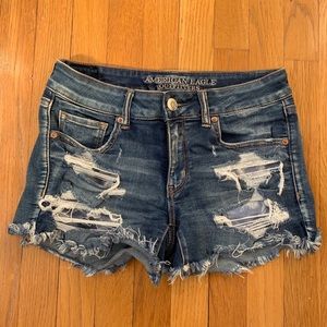 American Eagle Distressed Midi Short
